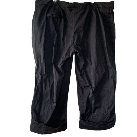 avenue pants plus size 24 black cropped pants cuffed - Picture 2 of 3